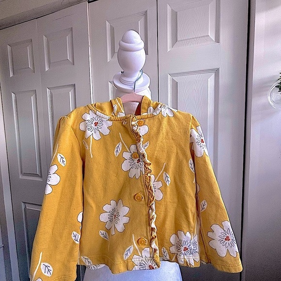 Carter's Other - CARTER’S Yellow Floral Cardigan